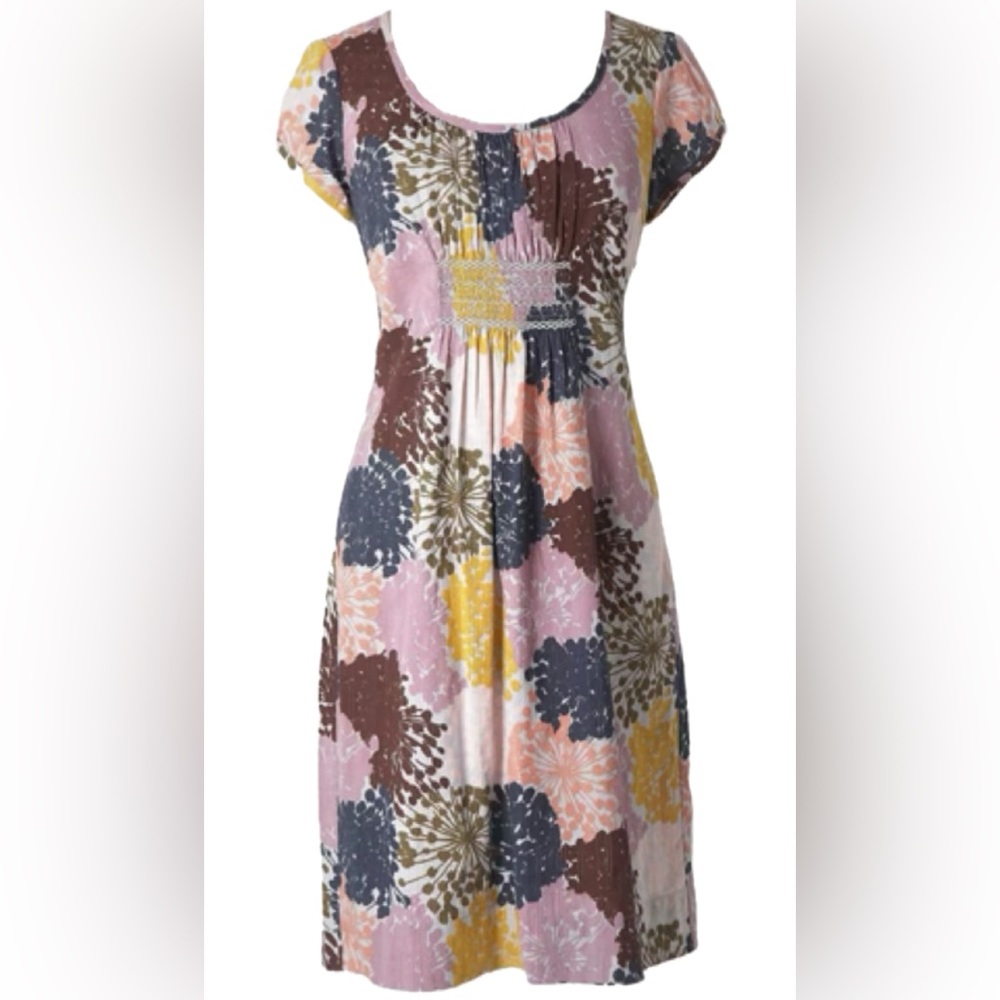 Boden Multi-Color Cotton Casual Midi Sundress with Cap Sleeves